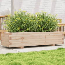 vidaXL tömör fenyő kerti virágláda 110 x 40 x 26,5 cm kerti tárolás