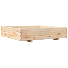 vidaXL tömör fenyő kerti virágláda 110x110x26,5 cm kerti tárolás