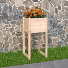 vidaXL tömör fenyő növénytartó 40x40x81 cm kerti dekoráció
