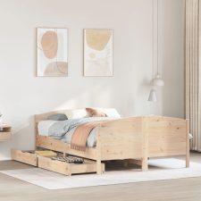vidaXL tömör fenyőfa ágy matrac nélkül 140 x 190 cm ágy és ágykellék