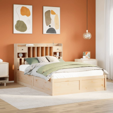 vidaXL tömör fenyőfa ágy matrac nélkül 140 x 190 cm ágy és ágykellék