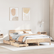 vidaXL tömör fenyőfa ágy matrac nélkül 140 x 200 cm ágy és ágykellék