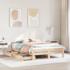 vidaXL tömör fenyőfa ágy matrac nélkül 160 x 200 cm ágy és ágykellék