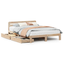 vidaXL tömör fenyőfa ágy matrac nélkül 160 x 200 cm (3309851) ágy és ágykellék