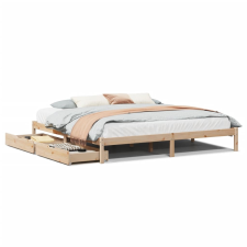 vidaXL tömör fenyőfa ágy matrac nélkül 200 x 200 cm ágy és ágykellék