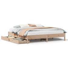 vidaXL tömör fenyőfa ágy matrac nélkül 200 x 200 cm (3301698) ágy és ágykellék