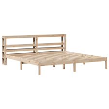 vidaXL tömör fenyőfa ágy matrac nélkül 200 x 200 cm (3305730) ágy és ágykellék