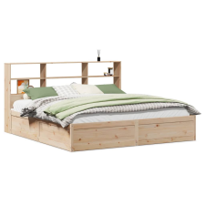 vidaXL tömör fenyőfa ágy matrac nélkül 200 x 200 cm (3323443) ágy és ágykellék