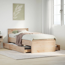 vidaXL tömör fenyőfa ágy matrac nélkül fejtámlával 90 x 200 cm ágy és ágykellék