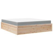vidaXL tömör fenyőfa ágy matraccal 180 x 200 cm ágy és ágykellék