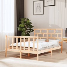 vidaXL tömör fenyőfa ágykeret 140 x 190 cm ágy és ágykellék