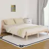 vidaXL Tömör fenyőfa ágykeret 140 x 200 cm