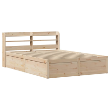 vidaXL tömör fenyőfa ágykeret fejtámlával 120 x 190 cm (3307101) ágy és ágykellék