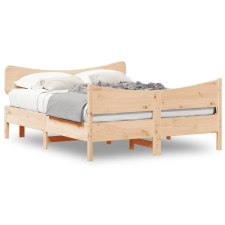 vidaXL tömör fenyőfa ágykeret fejtámlával 140 x 190 cm ágy és ágykellék