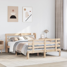 vidaXL tömör fenyőfa ágykeret fejtámlával 140 x 190 cm ágy és ágykellék