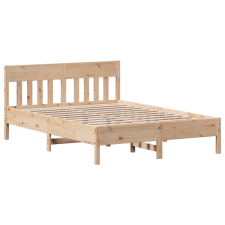 vidaXL tömör fenyőfa ágykeret fejtámlával 140 x 190 cm (842662) ágy és ágykellék
