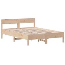 vidaXL tömör fenyőfa ágykeret fejtámlával 140 x 200 cm (842750) ágy és ágykellék