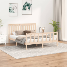 vidaXL tömör fenyőfa ágykeret fejtámlával 160 x 200 cm ágy és ágykellék