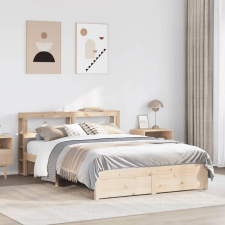 vidaXL tömör fenyőfa ágykeret fejtámlával 160 x 200 cm ágy és ágykellék