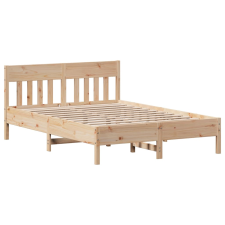 vidaXL tömör fenyőfa ágykeret fejtámlával 160 x 200 cm (3216206) ágy és ágykellék