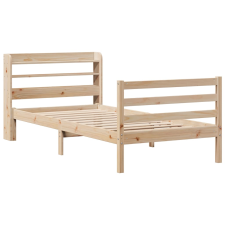 vidaXL tömör fenyőfa ágykeret fejtámlával 75 x 190 cm (3306629) ágy és ágykellék