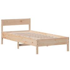 vidaXL tömör fenyőfa ágykeret fejtámlával 75 x 190 cm (842782) ágy és ágykellék