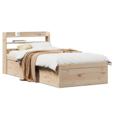 vidaXL tömör fenyőfa ágykeret fejtámlával 90 x 190 cm ágy és ágykellék