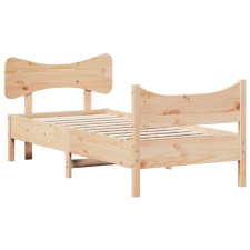 vidaXL tömör fenyőfa ágykeret fejtámlával 90 x 190 cm (3216402) ágy és ágykellék