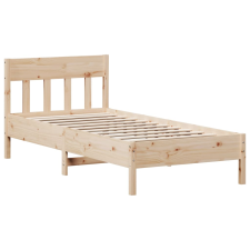 vidaXL tömör fenyőfa ágykeret fejtámlával 90 x 190 cm (842674) ágy és ágykellék