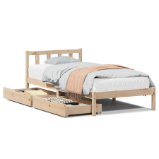 vidaXL tömör fenyőfa ágykeret matrac nélkül 90 x 190 cm (3301461) ágy és ágykellék