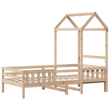 vidaXL tömör fenyőfa ágykeret tetővel 90 x 200 cm ágy és ágykellék