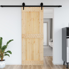 vidaXL tömör fenyőfa ajtó 85x210 cm építőanyag