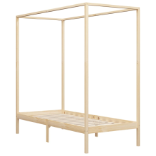 vidaXL tömör fenyőfa baldachinos ágykeret 100 x 200 cm (283251) ágy és ágykellék