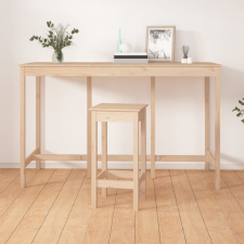vidaXL tömör fenyőfa bárasztal 180 x 80 x 110 cm bútor