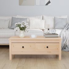 vidaXL tömör fenyőfa dohányzóasztal 100 x 50 x 40 cm bútor