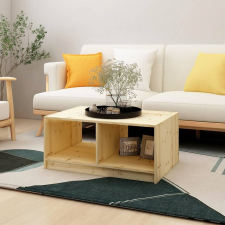 vidaXL tömör fenyőfa dohányzóasztal 75 x 50 x 33,5 cm bútor