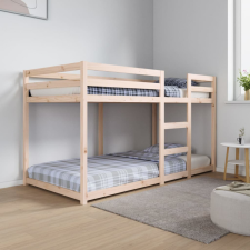 vidaXL Tömör fenyőfa emeletes ágy 90x190 cm ágy és ágykellék