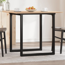vidaXL tömör fenyőfa és öntöttvas étkezőasztal O-vázzal 90x90x75 cm bútor