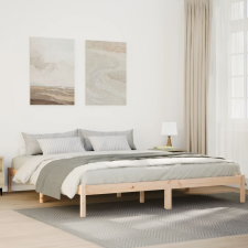 vidaXL tömör fenyőfa extra hosszú ágykeret matrac nélkül 200 x 220 cm ágy és ágykellék