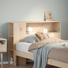 vidaXL tömör fenyőfa fejtámla tárolóval 90 cm ágy és ágykellék