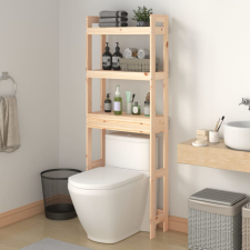 vidaXL tömör fenyőfa fürdőszoba állvány 63x26x171 cm fürdőszoba kiegészítő