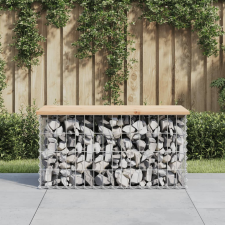 vidaXL tömör fenyőfa gabion kerti pad 83x44x42 cm kerti bútor