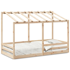 vidaXL tömör fenyőfa gyerekágy tetővel 100 x 200 cm gyermekágy