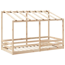 vidaXL tömör fenyőfa gyerekágy tetővel 100 x 200 cm gyermekágy