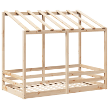 vidaXL tömör fenyőfa gyerekágy tetővel 80 x 160 cm gyermekágy