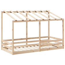 vidaXL tömör fenyőfa gyerekágy tetővel 90 x 200 cm gyermekágy