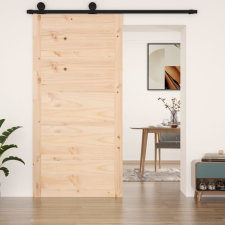 vidaXL tömör fenyőfa istálló stílusú ajtó 100x1,8x204,5 cm építőanyag