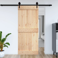 vidaXL tömör fenyőfa istálló stílusú ajtó 70x210 cm építőanyag