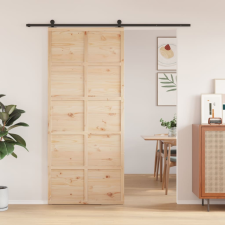 vidaXL tömör fenyőfa istálló stílusú ajtó 90x208 cm építőanyag