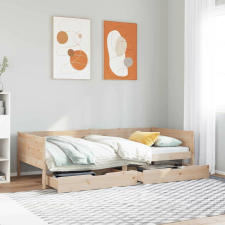 vidaXL tömör fenyőfa kanapéágy fiókokkal 80 x 200 cm ágy és ágykellék